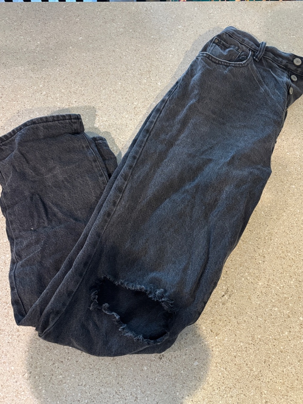 PacSun Black Distressed Boyfriend Jeans